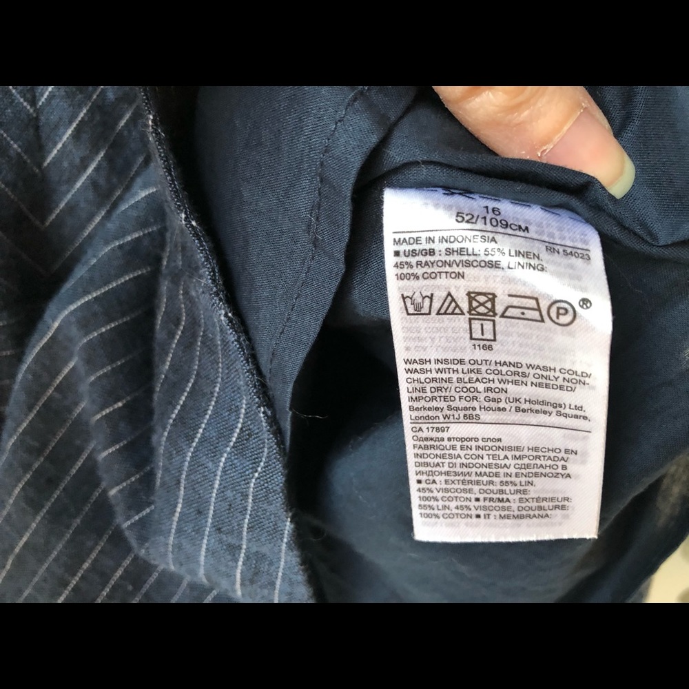 Banana Republic Suiting Pinstripe Frill Dress - Picture 3 of 5